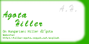 agota hiller business card